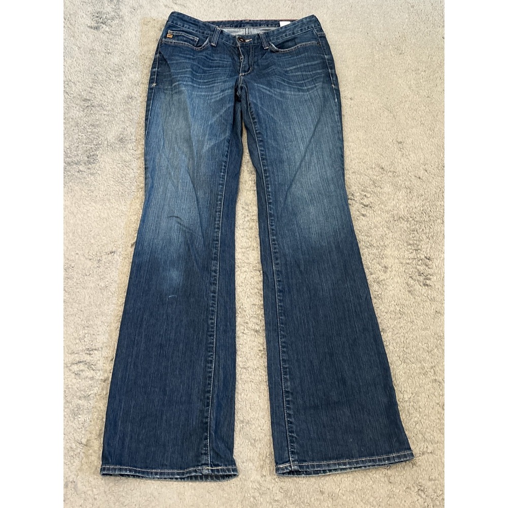 Eddie Bauer Jeans Womens 4L Blue Curvy Fit Boot Cut Dark Wash Stretch Denim
